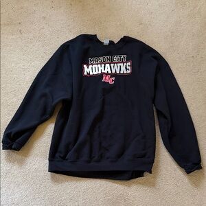 Mason City Mohawks Black Crewneck Sweatshirt